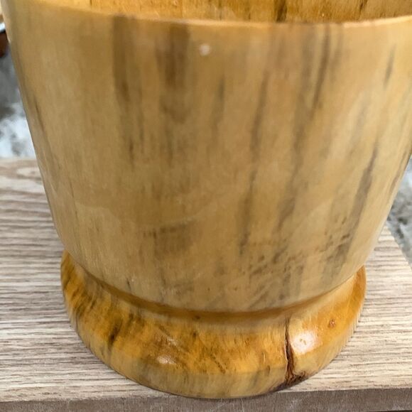 Hand Turned Artist Signed Wooden Cup - Picture 3 of 17
